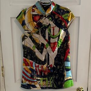 Multicolor Artistic Men's Shirt